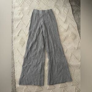 Sincerely Jules Light Gray Ribbed Pants